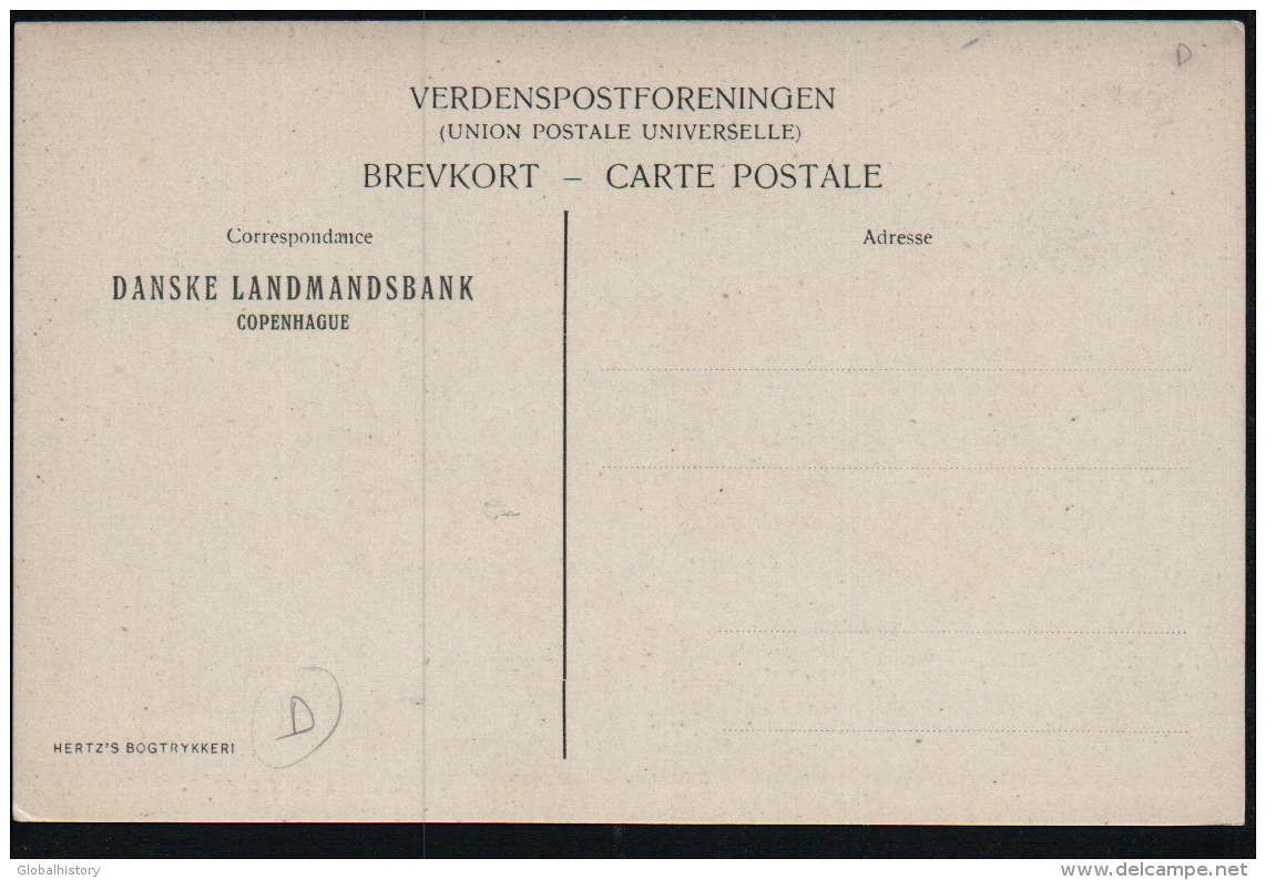 DD1822 DENMARK CAISSE PRINCIPALE  POSTCARD - Danemark