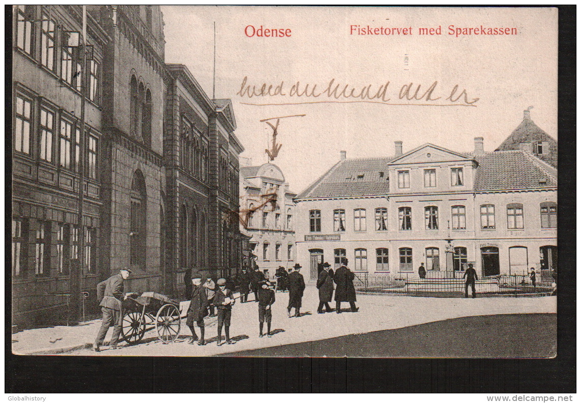 DD1824  DENMARK ODENSE FISKETORVET MED SPAREKASSEN   POSTCARD - Danemark