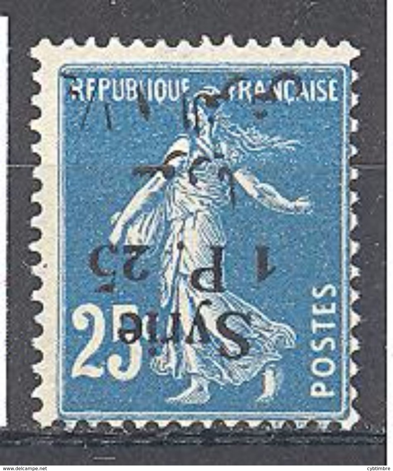 Syrie: Yvert N° 131a*; Variété Surcharge Renversée - Unused Stamps