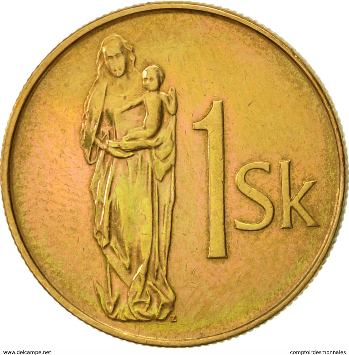 Monnaie, Slovaquie, Koruna, 1995, TTB+, Bronze Plated Steel, KM:12 - Slovakia