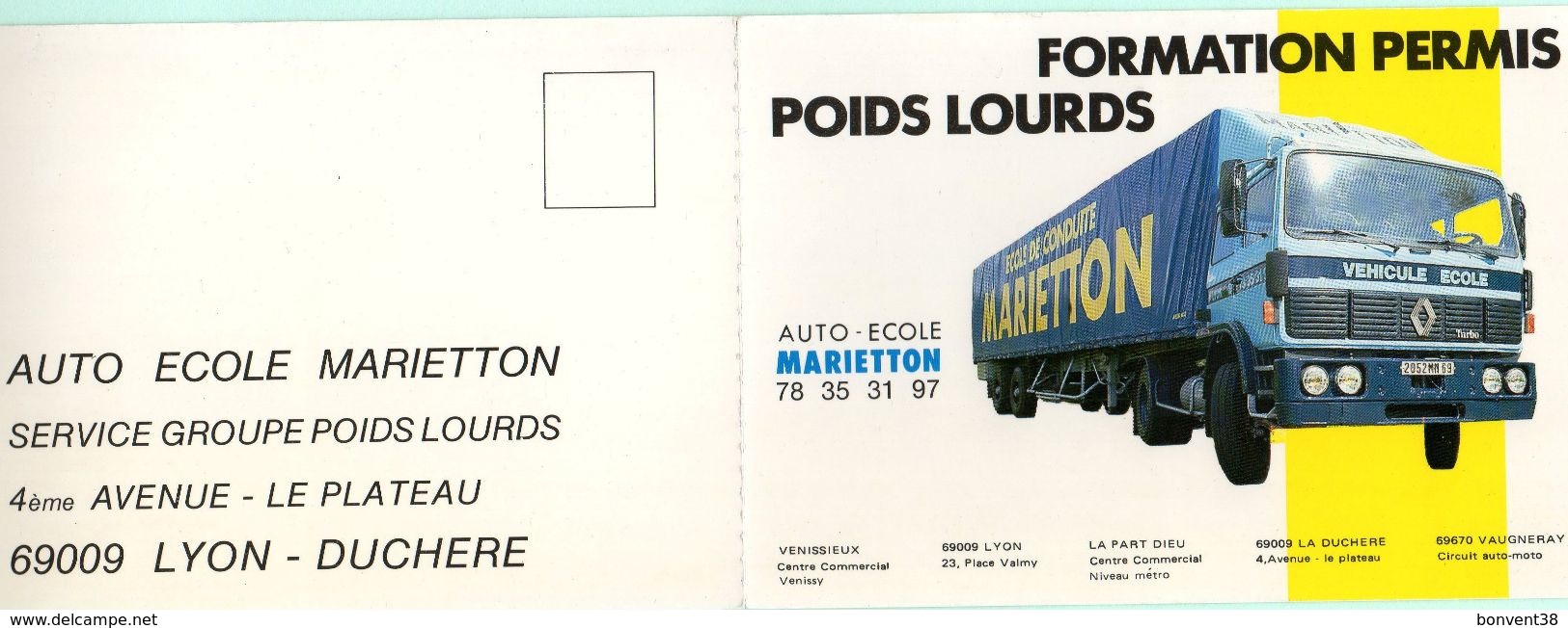 Dépliant - Formation Permis Poids Lourds - Auto Ecole MARIETTON - LYON - Transports