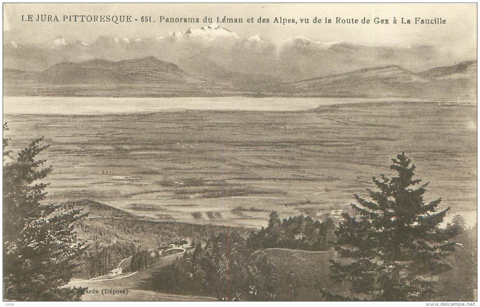 01 - Panorama Du Léman Et Des Alpes, Vu De La Route De Gex à La Faucille - Gex