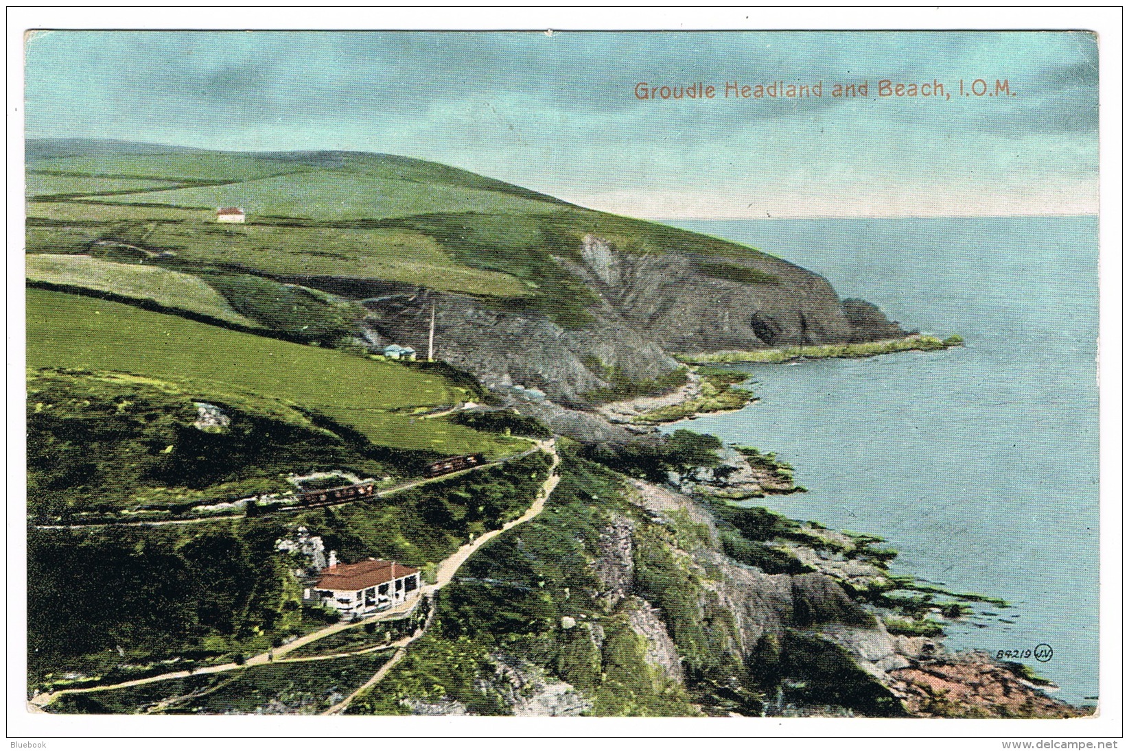 RB 1168 -  1921 Postcard - Groudle Headland &amp; Beach Isle Of Man - Douglas Krag Postmark - Isle Of Man