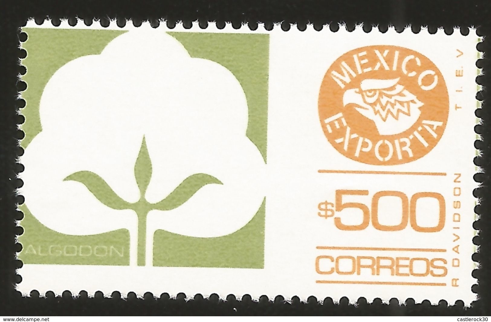 J) 1982 MEXICO, MEXICO EXPORT, COTTON FLOWER, MNH - Mexico