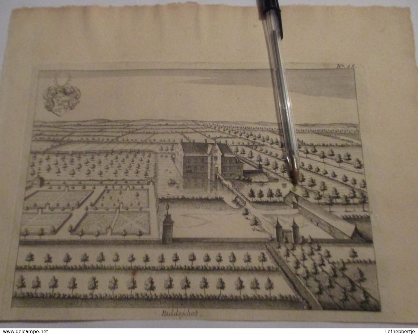 Paddeschoot - Bij Sint-Niklaas - Uit Atlas Van Sanderus -   Oude Kaart Uit 1735 - Cartes Topographiques