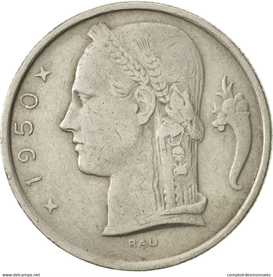 Monnaie, Belgique, 5 Francs, 5 Frank, 1950, TB+, Copper-nickel, KM:135.1 - 5 Franc