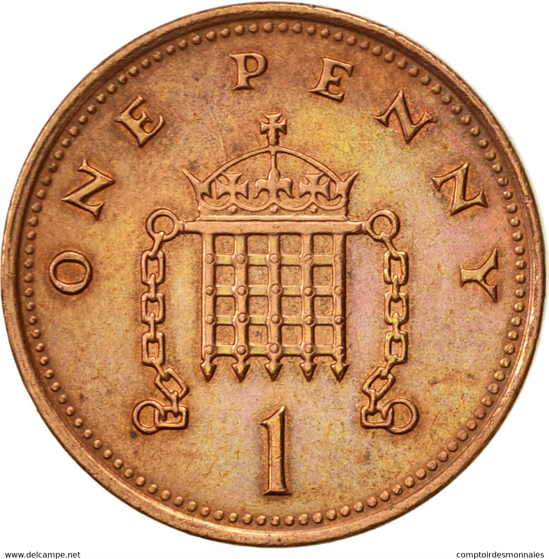 Monnaie, Grande-Bretagne, Elizabeth II, Penny, 2002, TTB+, Copper Plated Steel - 1 Penny & 1 New Penny