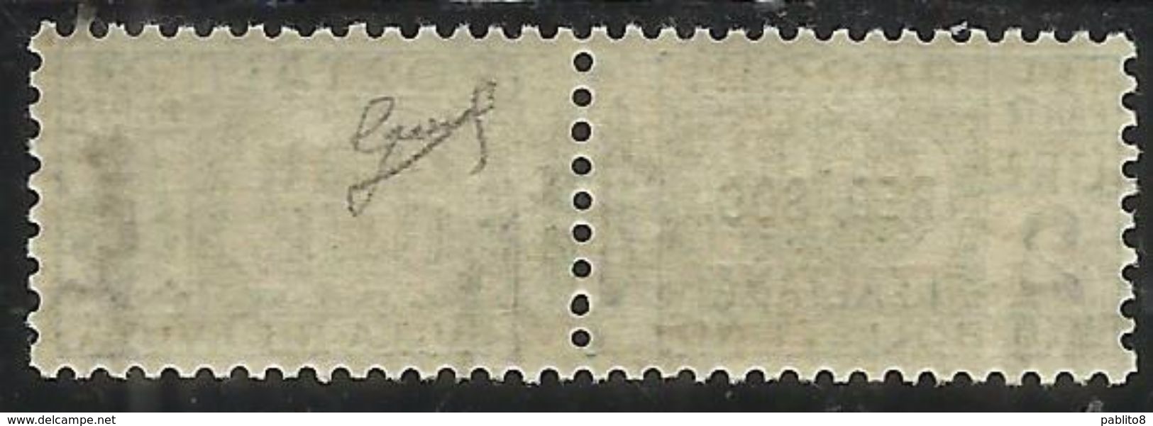 ITALIA REGNO ITALY KINGDOM 1944 RSI REPUBBLICA SOCIALE PACCHI FASCIETTO LIRE 2 MNH FIRMATO SIGNED - Pacchi Postali