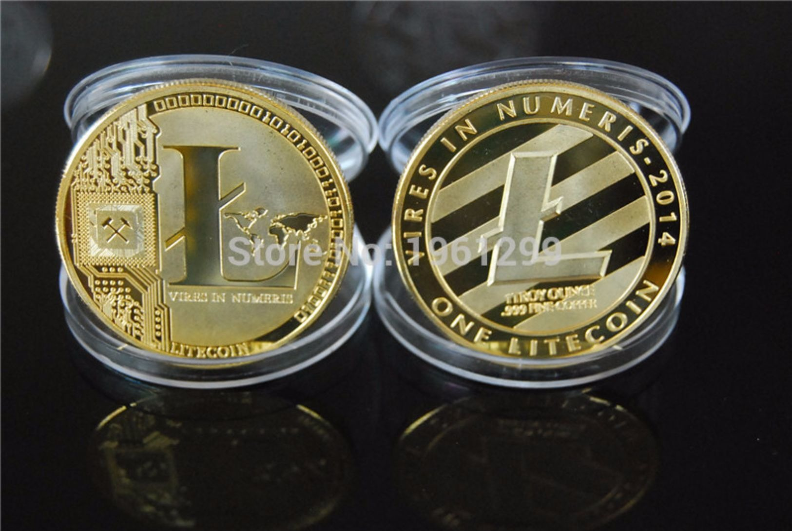 25 Litecoin Coins Vires In Numeris Commemorative Coin Collection Gold Plated - Other & Unclassified