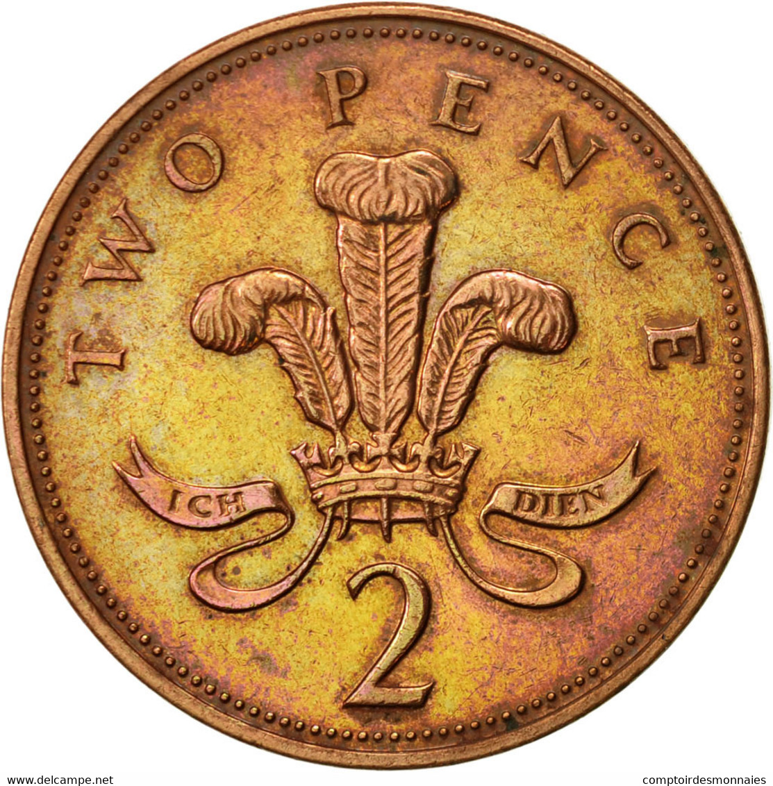 Monnaie, Grande-Bretagne, Elizabeth II, 2 Pence, 1993, TTB+, Copper Plated - 2 Pence & 2 New Pence