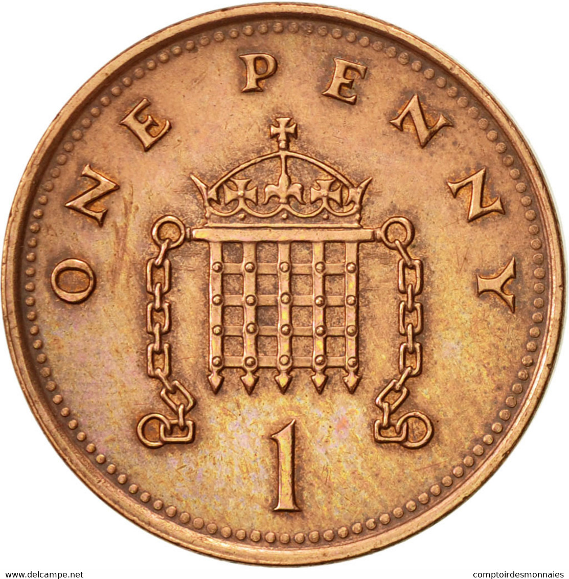 Monnaie, Grande-Bretagne, Elizabeth II, Penny, 2000, TTB+, Copper Plated Steel - 1 Penny & 1 New Penny