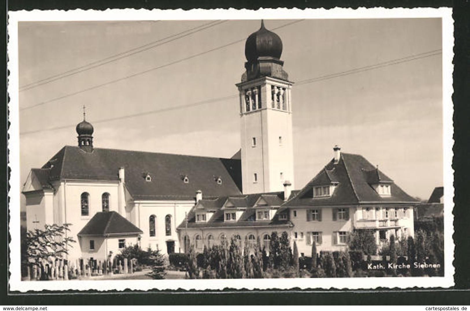 CPA Siebnen, Partie An Der Kath. L'Église Avec Friedhof - Sonstige & Ohne Zuordnung