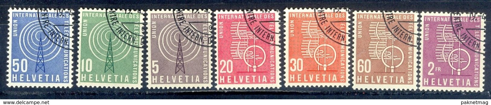S98- Postal Used Stamps Of Switzerland. Helvetia. Telecommunication. Tower. Antina. CTO. First Day Cancellation. - Other & Unclassified