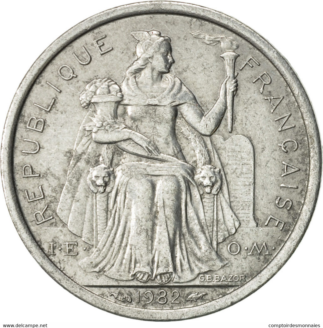 Monnaie, Nouvelle-Calédonie, Franc, 1982, Paris, TTB+, Aluminium, KM:10 - Nieuw-Caledonië