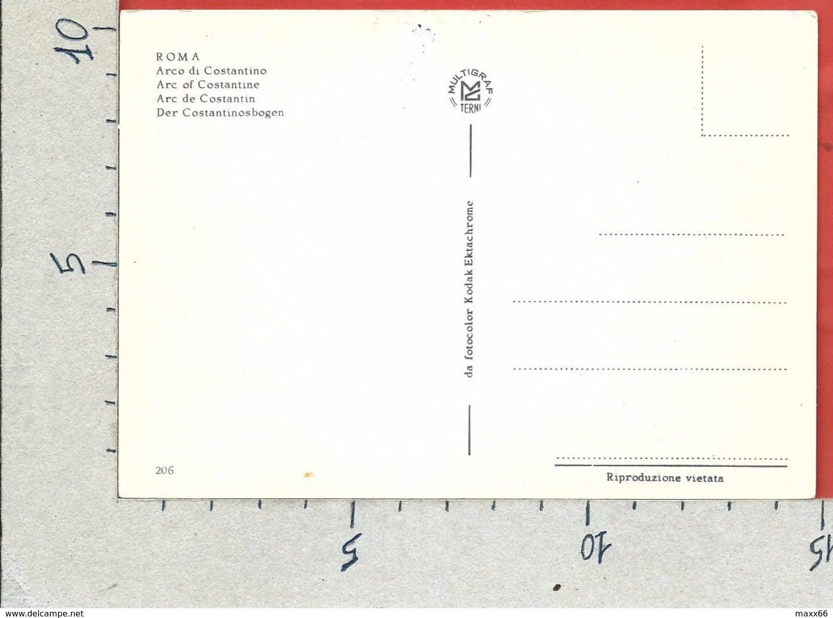 CARTOLINA NV ITALIA - ROMA - Arco Di Costantino - 10 X 15 - Altri Monumenti, Edifici