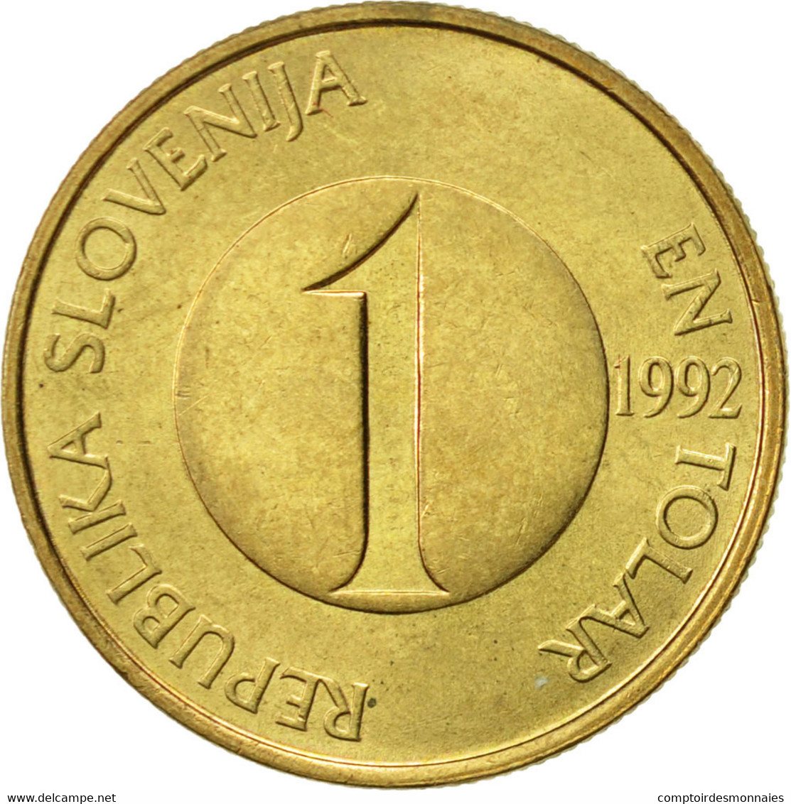 Monnaie, Slovénie, Tolar, 1992, TTB+, Nickel-brass, KM:4 - Slovénie