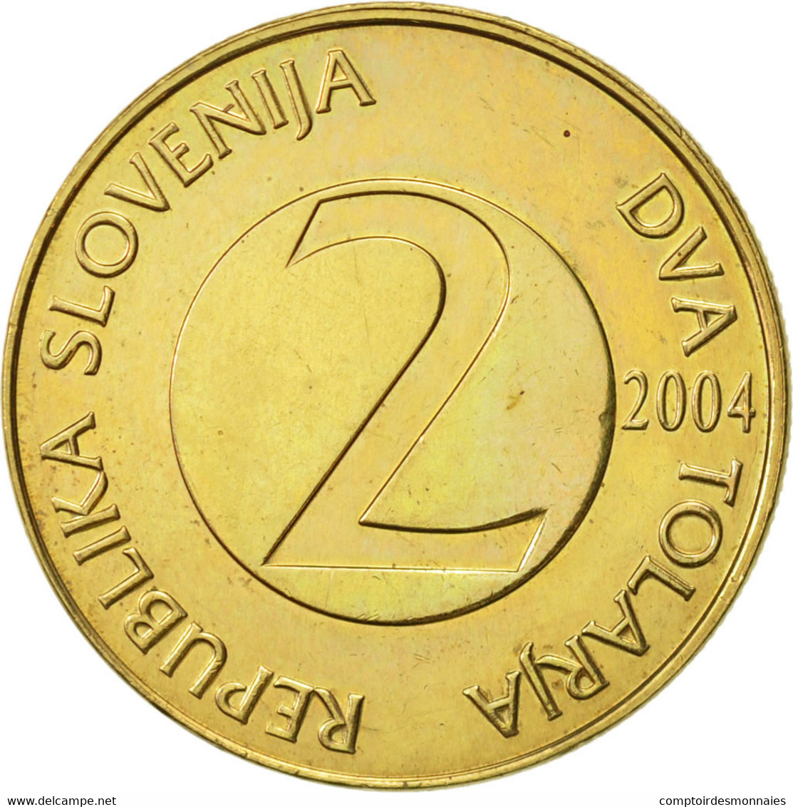 Monnaie, Slovénie, 2 Tolarja, 2004, TTB+, Nickel-brass, KM:5 - Slovénie