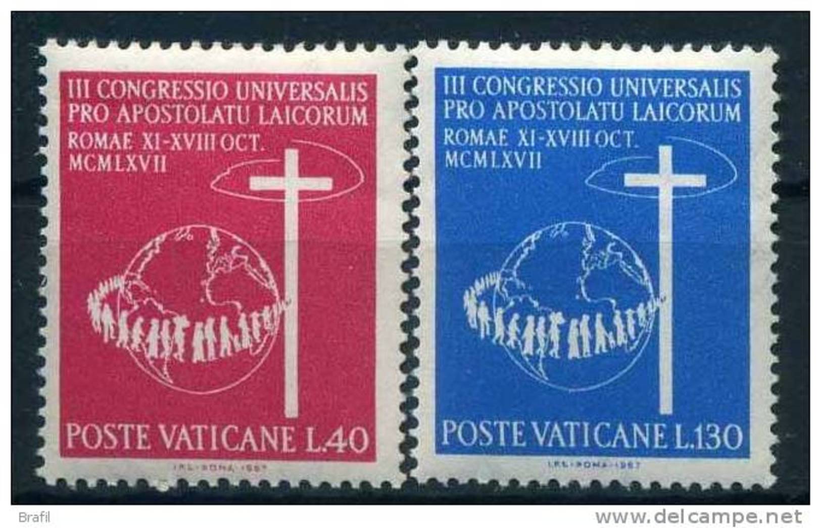 .1967, Vaticano, Apostolato Dei Laici , Serie Completa Nuova (**) - Unused Stamps