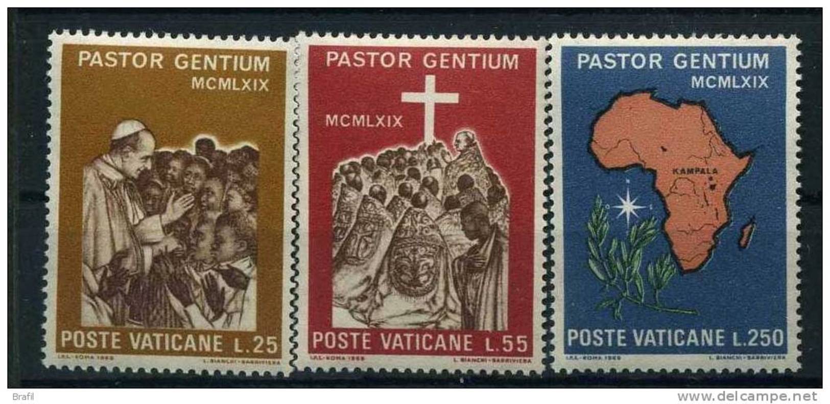 1969, Vaticano, Viaggio Paolo VI In Africa , Serie Completa Nuova - Unused Stamps