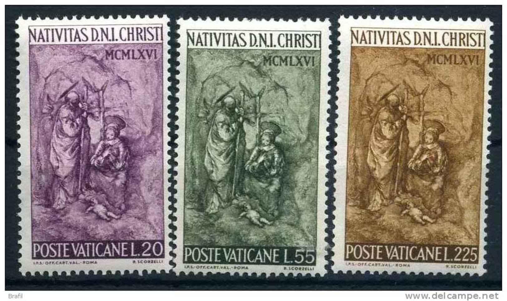 .1966, Vaticano, Natale , Serie Completa Nuova (**) - Unused Stamps