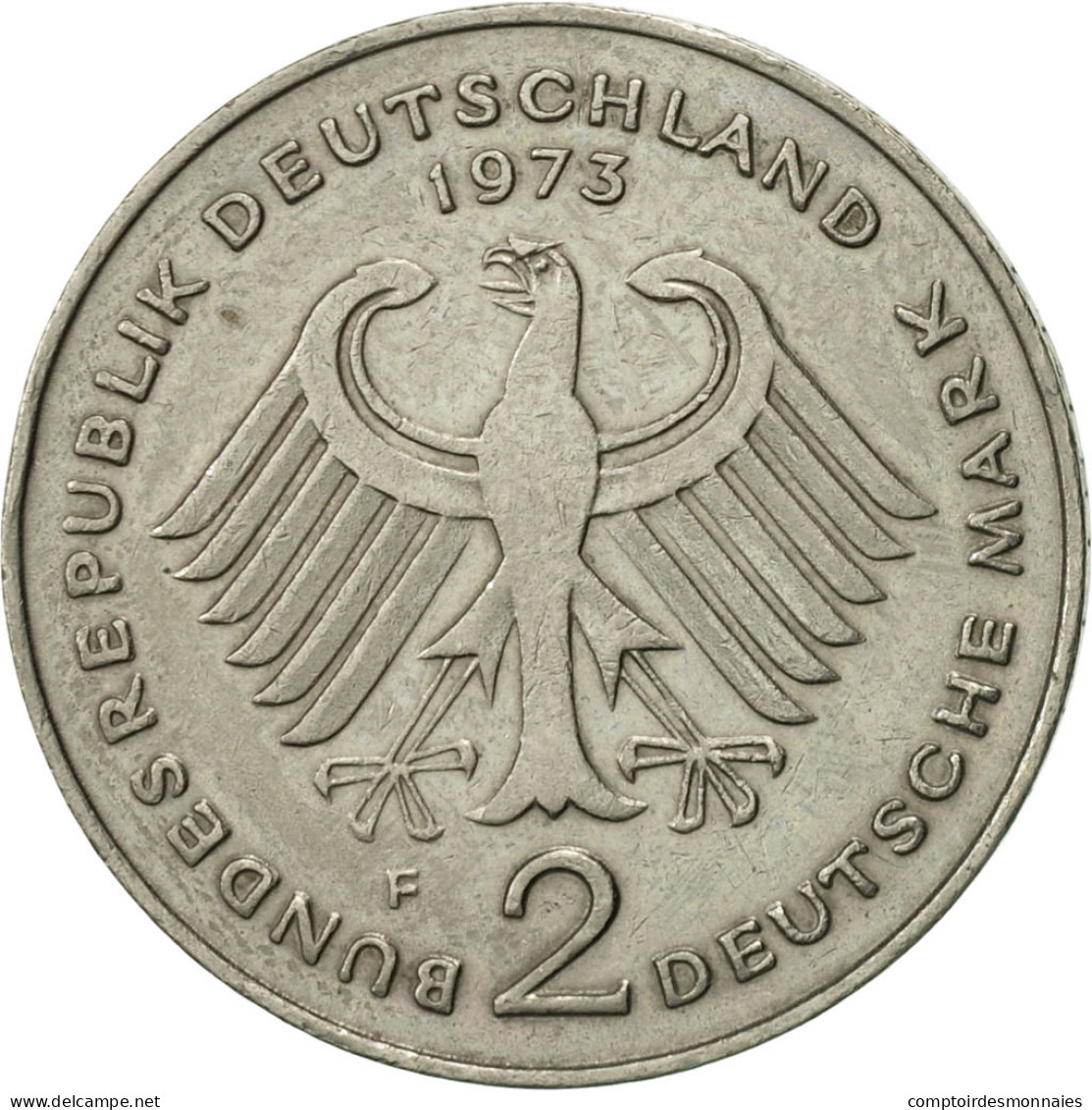 Monnaie, République Fédérale Allemande, 2 Mark, 1973, Stuttgart, TTB+ - 2 Mark