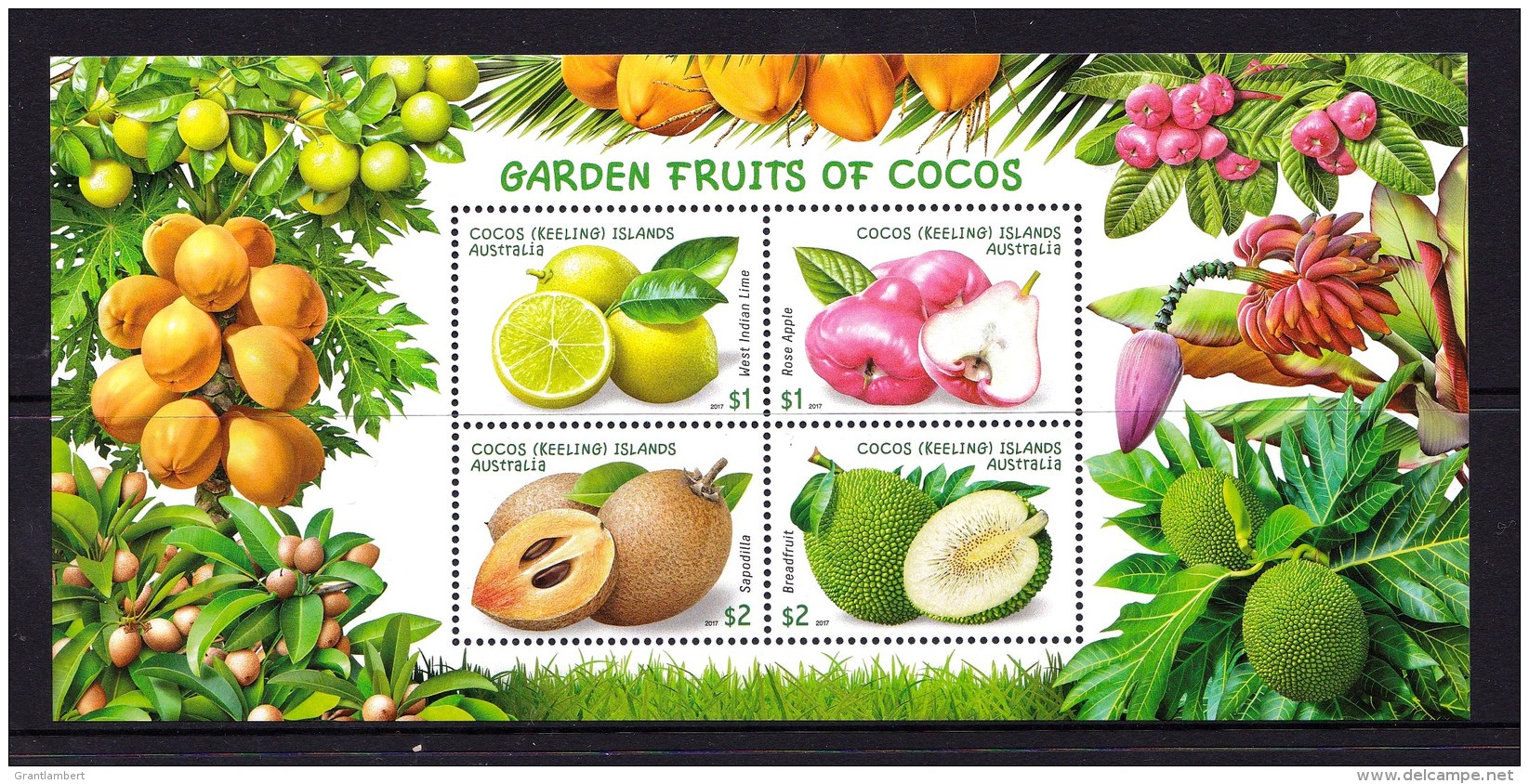 Cocos Islands 2017 Garden Fruits Minisheet MNH - Cocos (Keeling) Islands