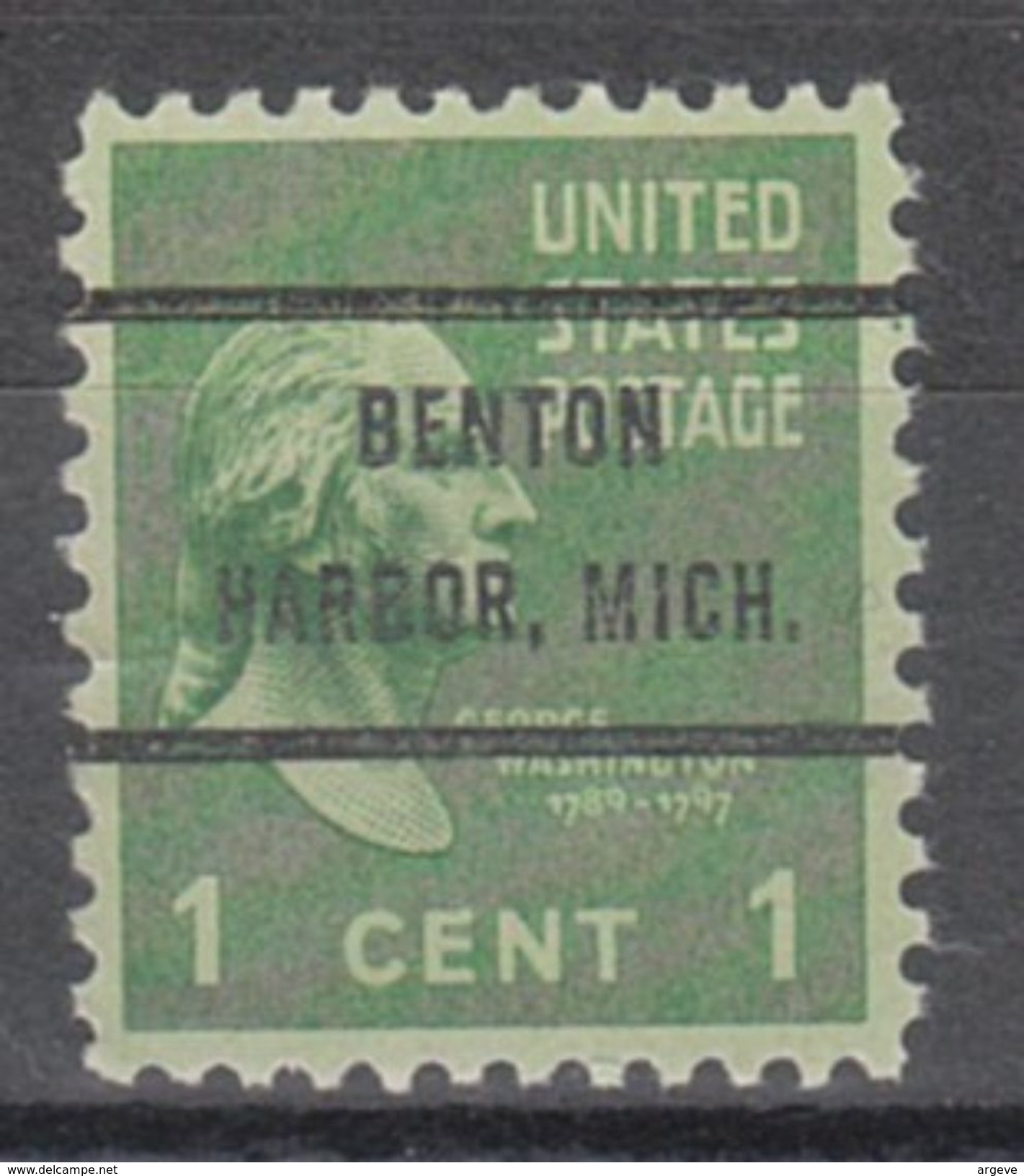 USA Precancel Vorausentwertung Preo, Bureau Michigan, Benton Harbor 804-72 - Vorausentwertungen