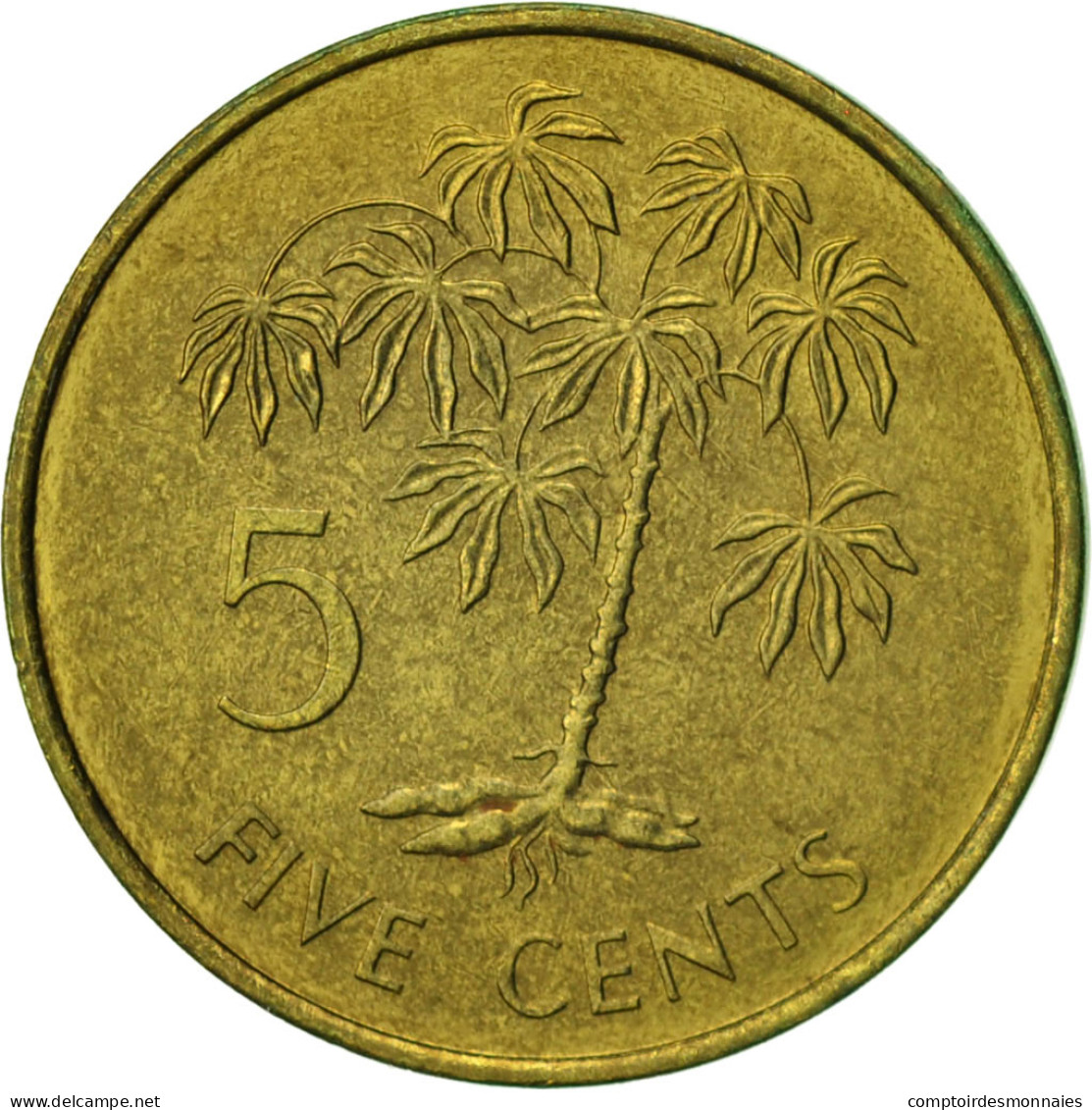 Monnaie, Seychelles, 5 Cents, 1982, British Royal Mint, TTB, Laiton, KM:47.1 - Seychelles