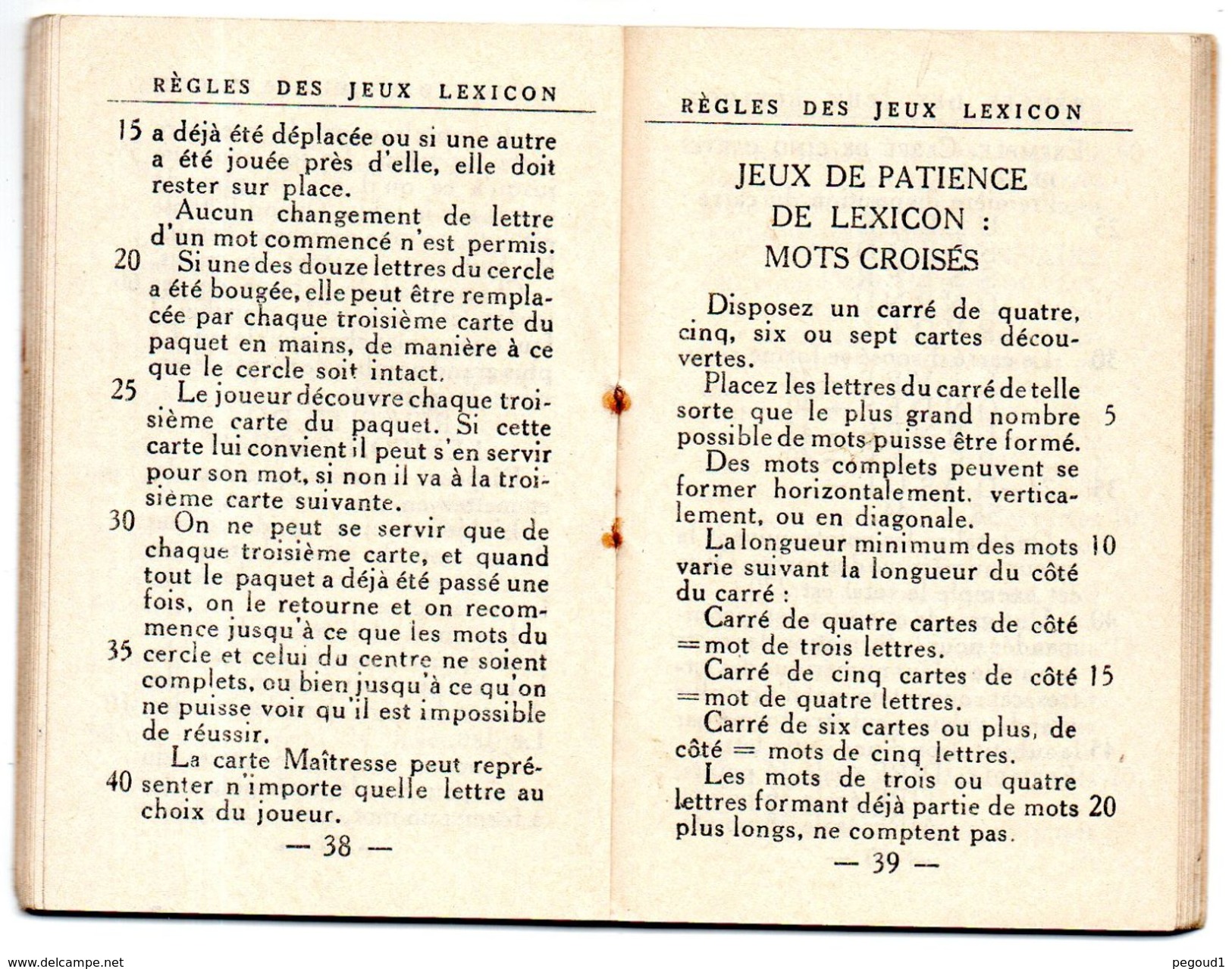 BROCHURE. " 25 NOUVEAUX JEUX POUR CARTES ".  LEXICON. MIRO COMPANY , PARIS. 1937  Achat Immédiat - Jeux De Société