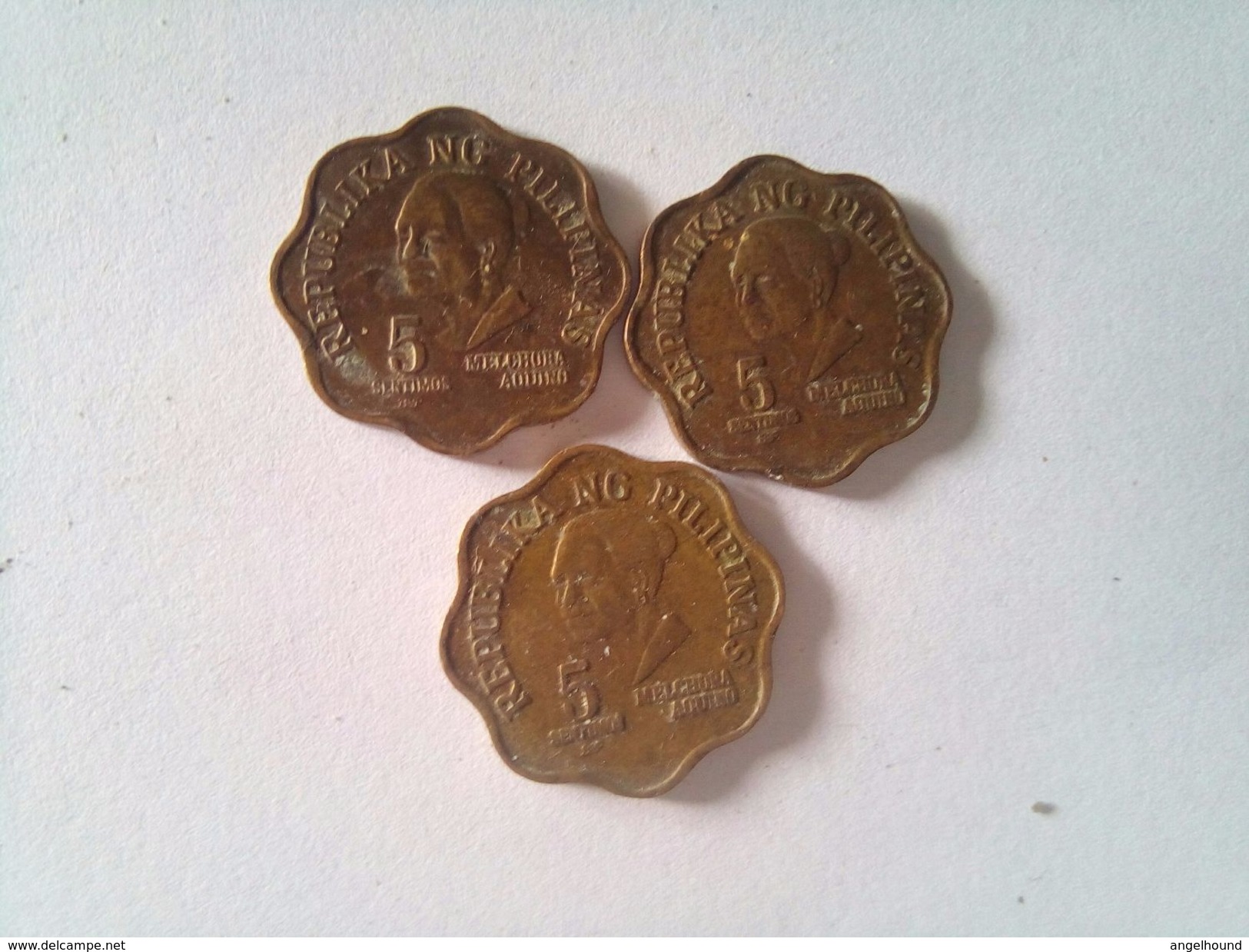 Philippines 5 Cenatvos Scalloped (3 Pcs) - Philippinen