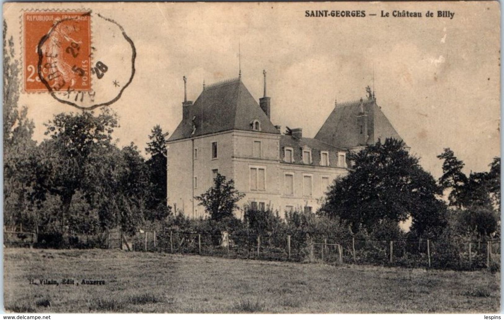 89 - SAINT GEORGES --  Le Château De Billy - Saint Georges Sur Baulche