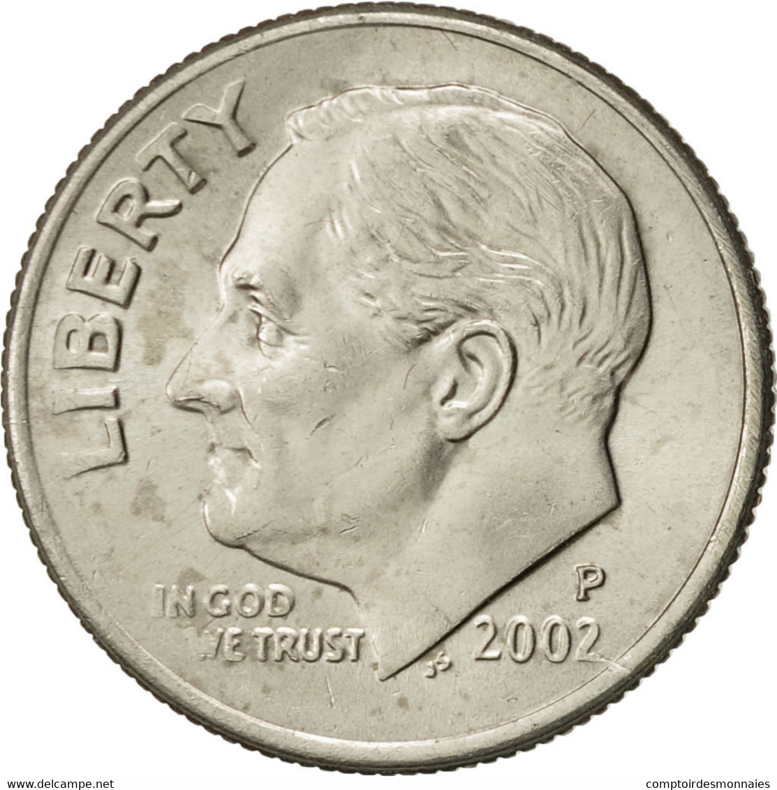 Monnaie, États-Unis, Roosevelt Dime, Dime, 2002, U.S. Mint, Philadelphie, SUP - 1946-...: Roosevelt