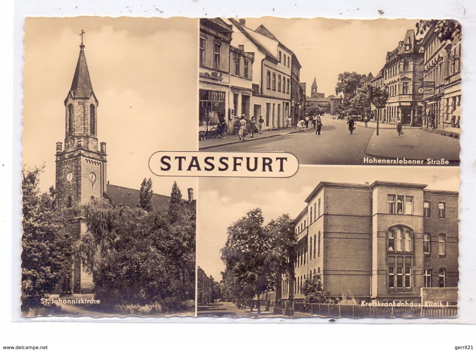 0-3250 STASSFURT, St.Johanniskirche, Krankenhaus, Hohenerxlebener Strasse, 1961 - Stassfurt