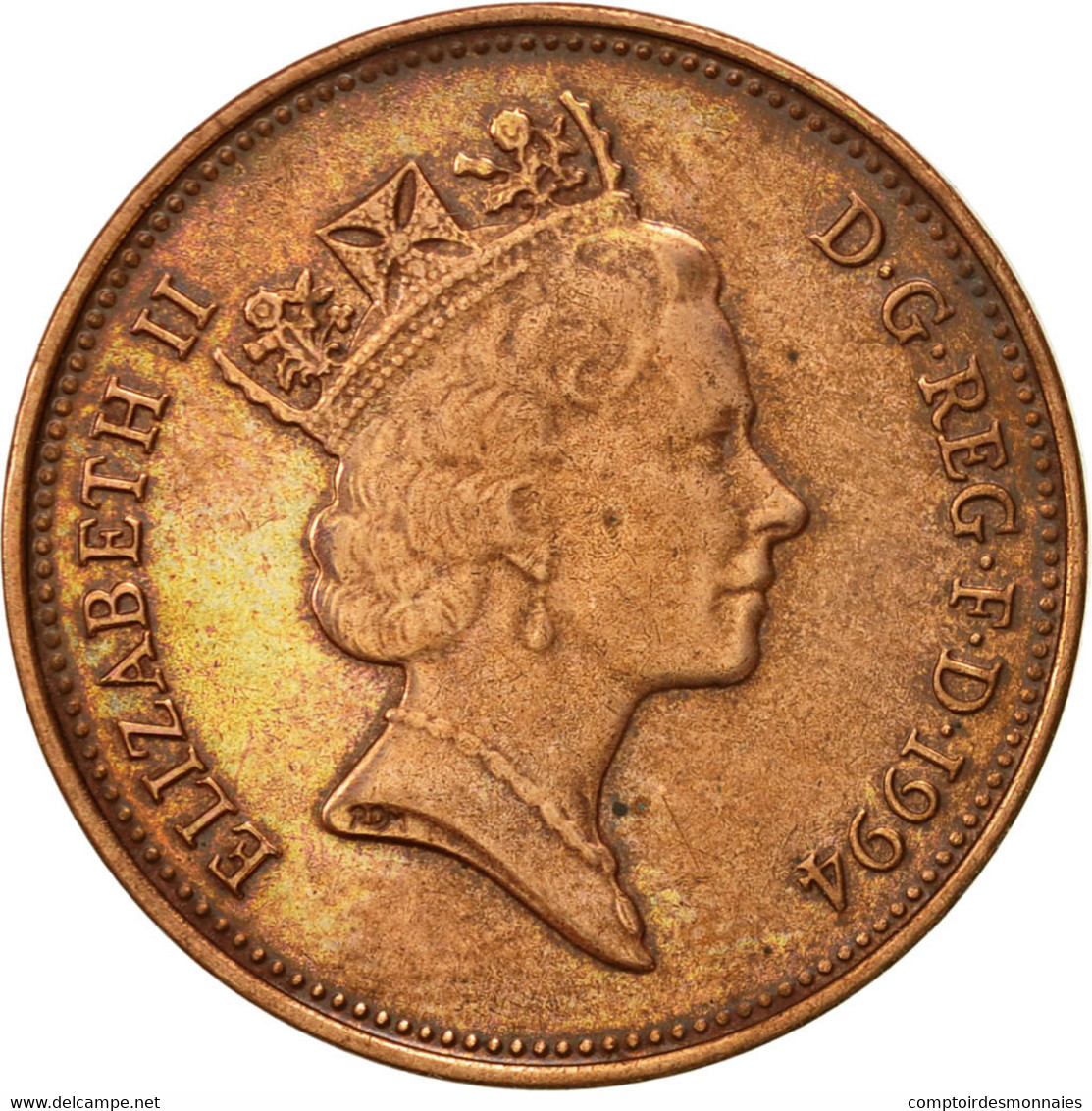 Monnaie, Grande-Bretagne, Elizabeth II, 2 Pence, 1994, TTB+, Copper Plated - 2 Pence & 2 New Pence