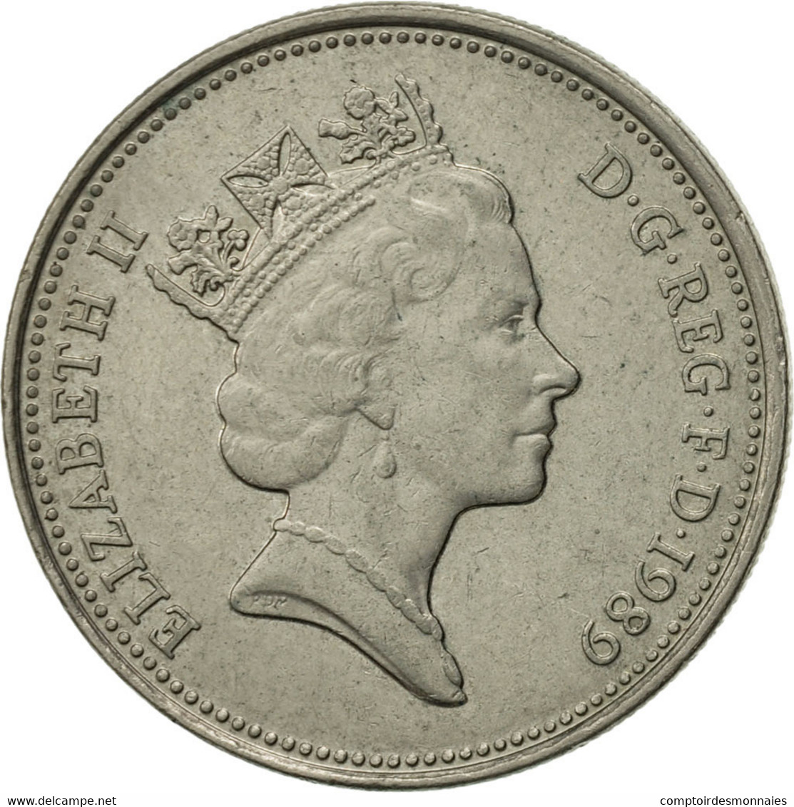 Monnaie, Grande-Bretagne, Elizabeth II, 5 Pence, 1989, TTB+, Copper-nickel - 5 Pence & 5 New Pence