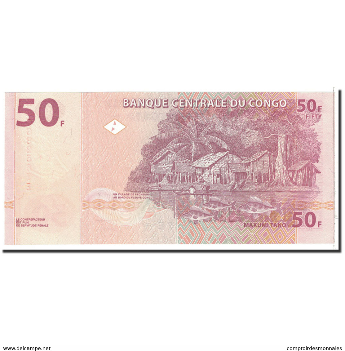 Billet, Congo Democratic Republic, 50 Francs, 2000, 2000-01-04, KM:91a, NEUF - République Démocratique Du Congo & Zaïre