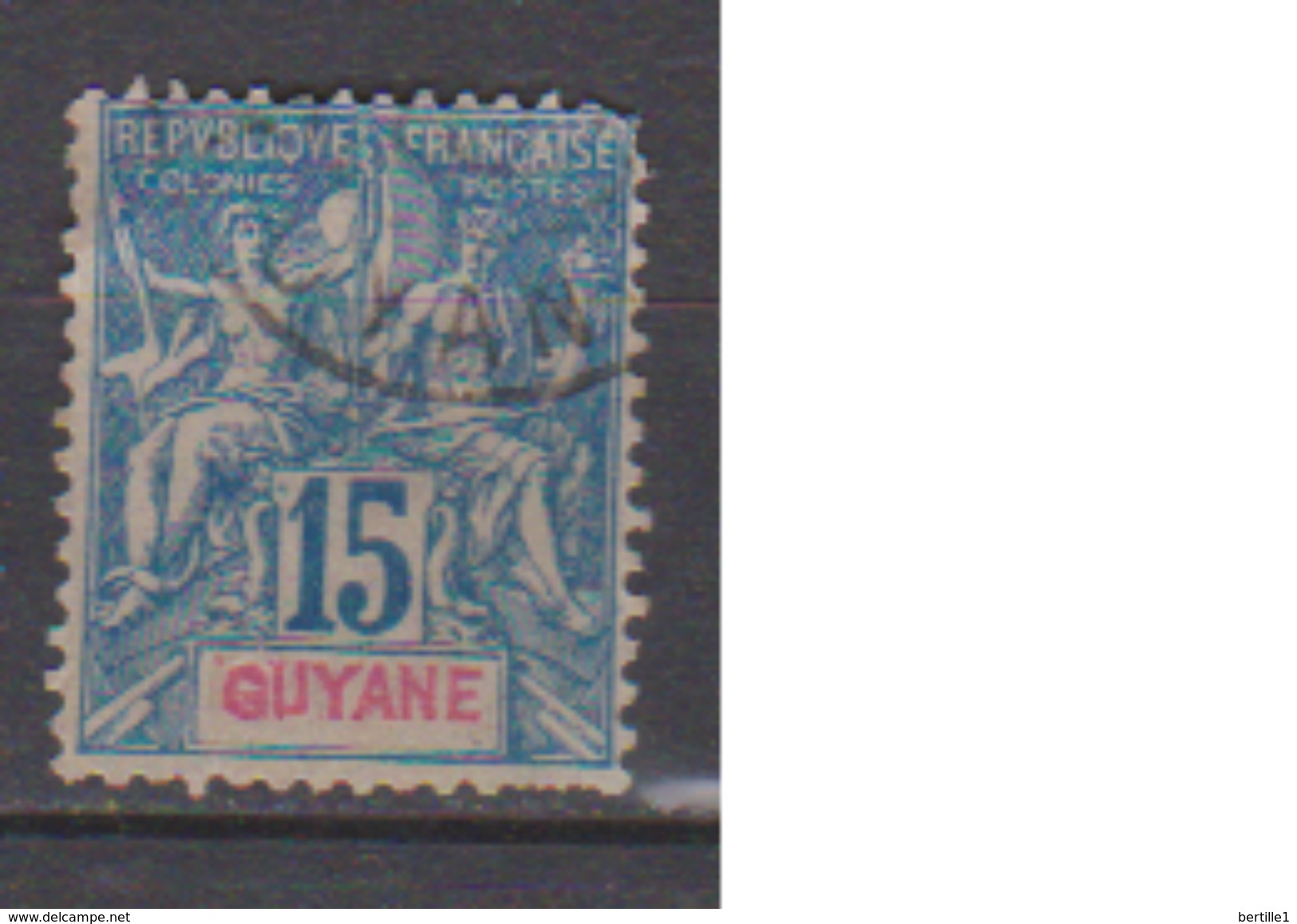 GUYANE      N°   35   2° Choix          OBLITERE         ( O 1700 ) - Used Stamps