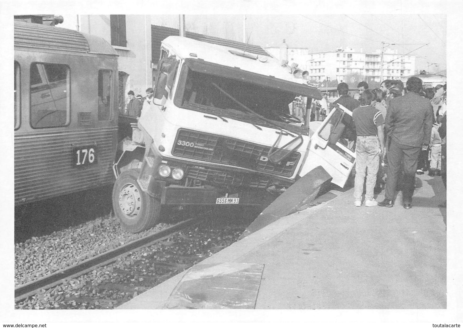 CPSM  95 GARE DE DEUIL MONTMAGNY CATASTROPHE DU 23 FEVRIER 1990    Grand Format 15 X 10,5 - Deuil La Barre