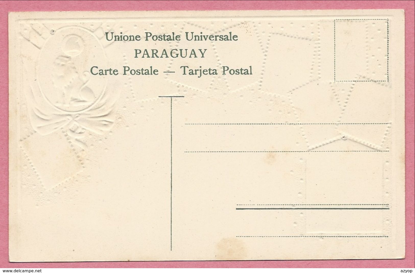 PARAGUAY - Carte Timbres - Carte Gaufrée - Paraguay