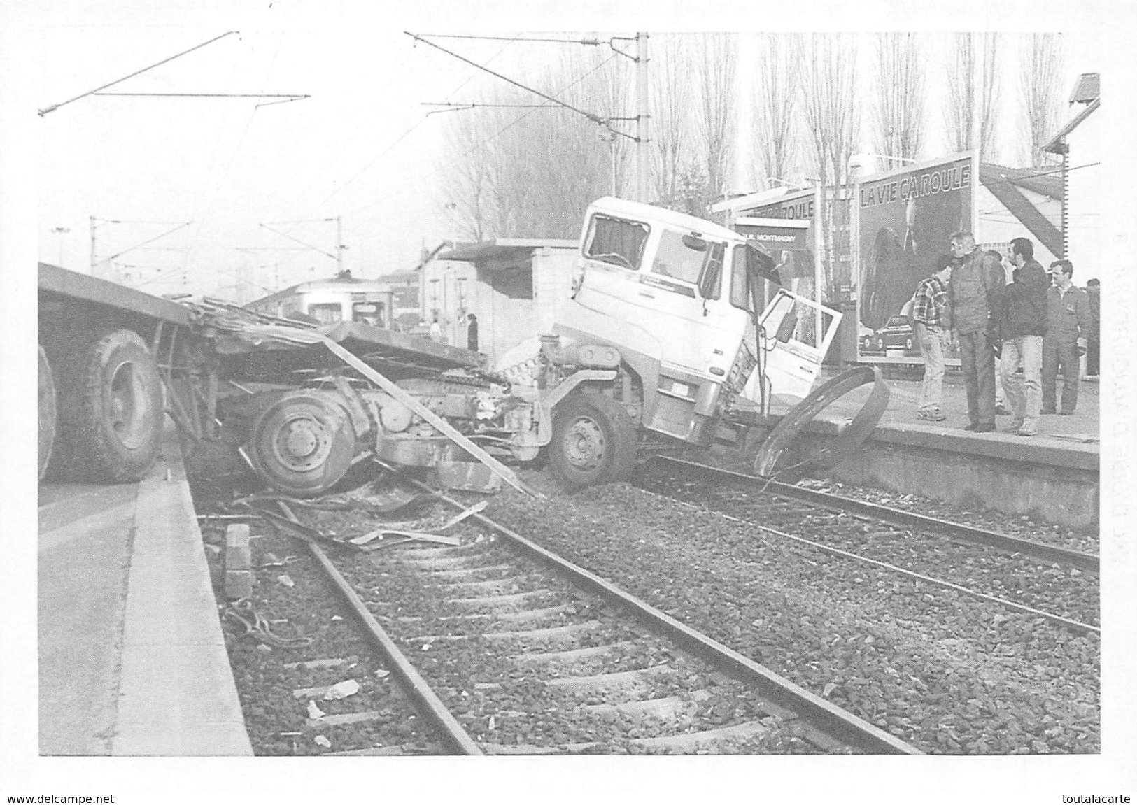 CPSM  95 GARE DE DEUIL MONTMAGNY CATASTROPHE DU 23 FEVRIER 1990    Grand Format 15 X 10,5 - Deuil La Barre