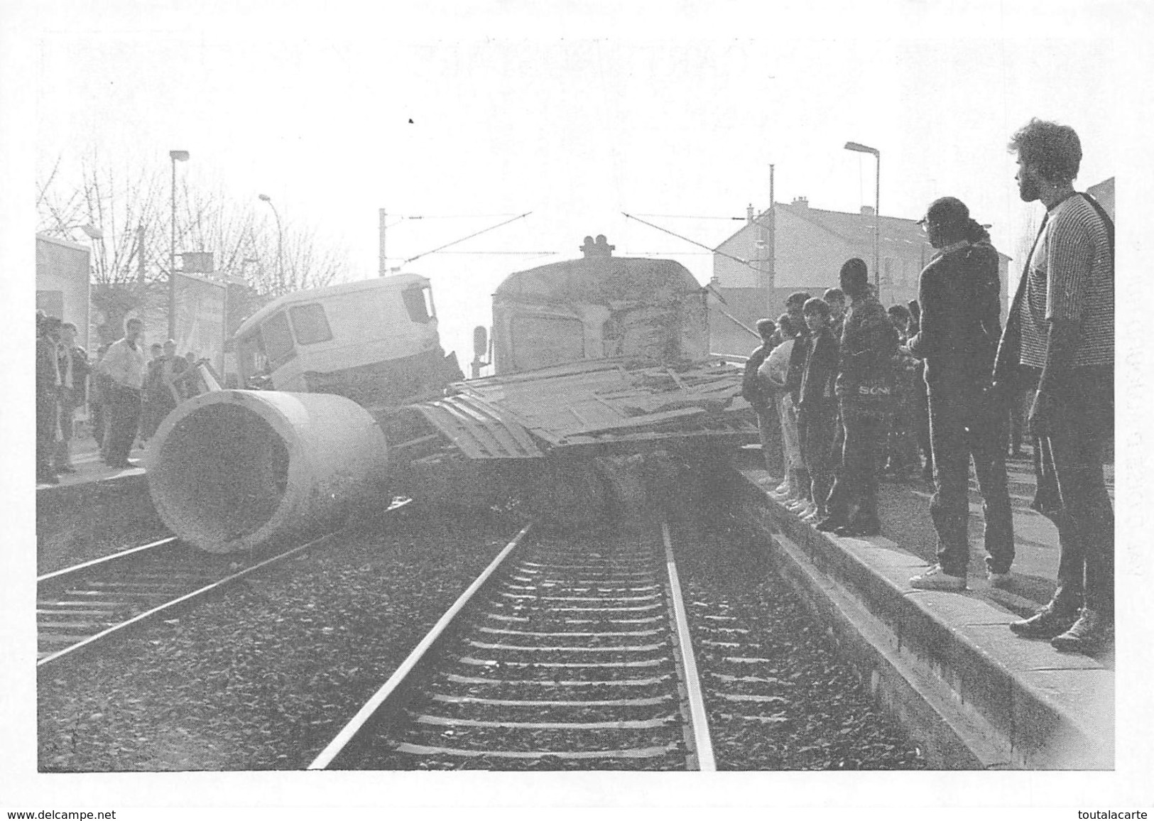 CPSM  95 GARE DE DEUIL MONTMAGNY CATASTROPHE DU 23 FEVRIER 1990    Grand Format 15 X 10,5 - Deuil La Barre