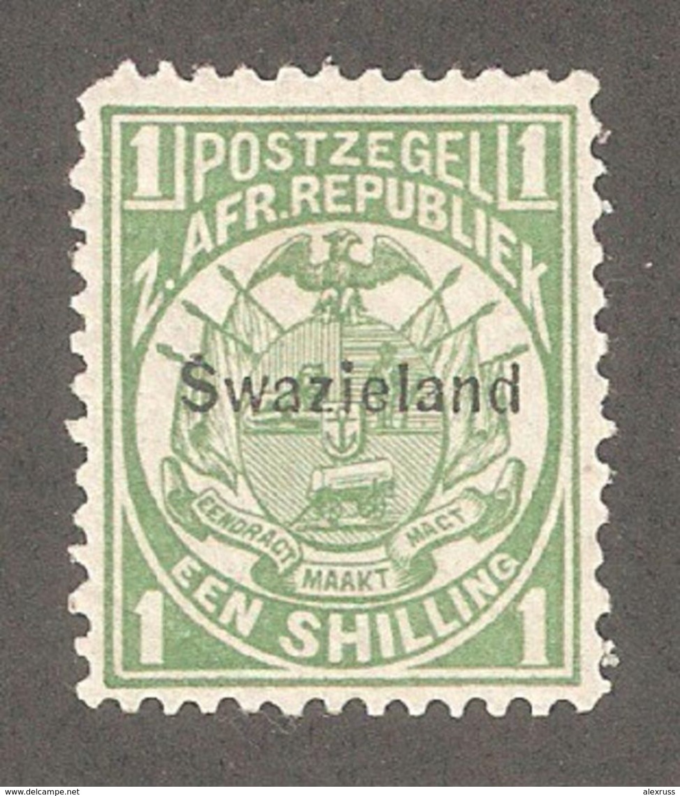 Swaziland 1889,Overprinted 1sh,Scott # 5,VF MLH* - Swaziland (...-1967)