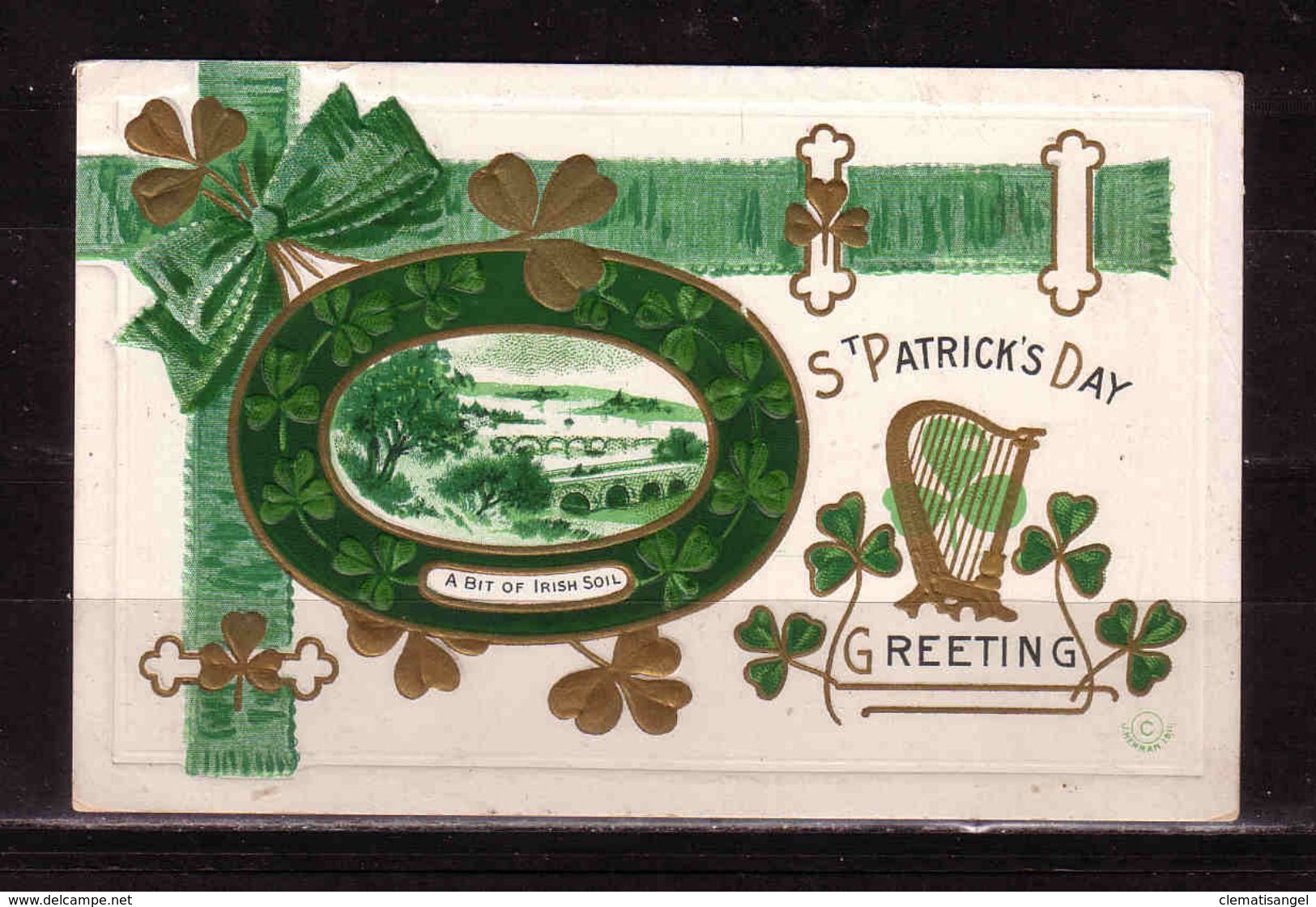 388p * ST.PATRICK'S DAY GREETING * PRÄGEDRUCK * 1912 **!! - Saint-Patrick's Day