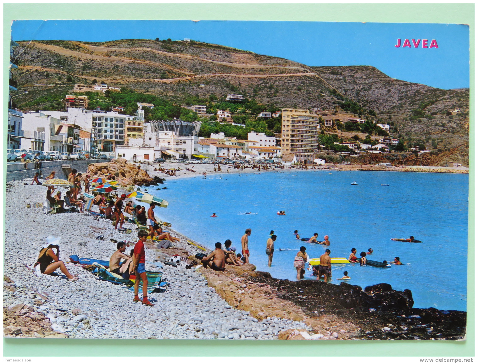 Spain 1972 Postcard ""Javea Beach"" To Belgium - Soldiers Cars Legion - Lettres & Documents