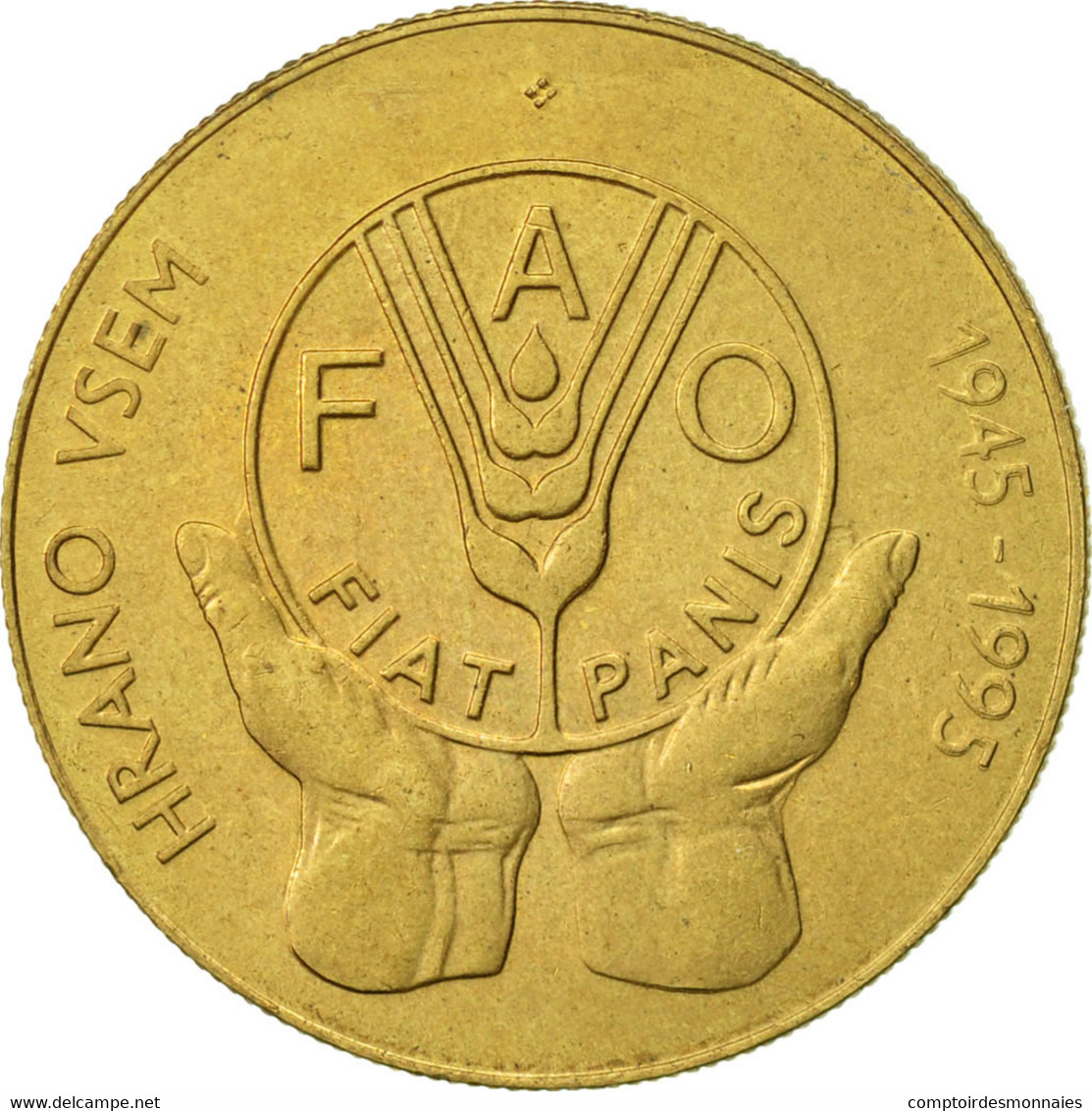 Monnaie, Slovénie, 5 Tolarjev, 1995, TTB+, Nickel-brass, KM:21 - Slovenia