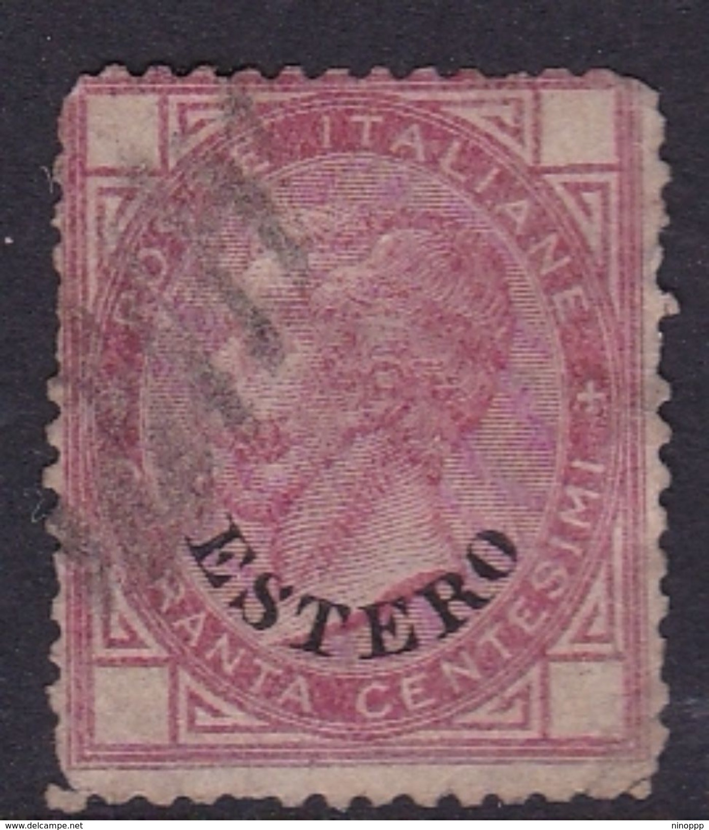 Italy-Italian Offices Abroad-General Issues- S7 1874  40c Rose, Used - General Issues