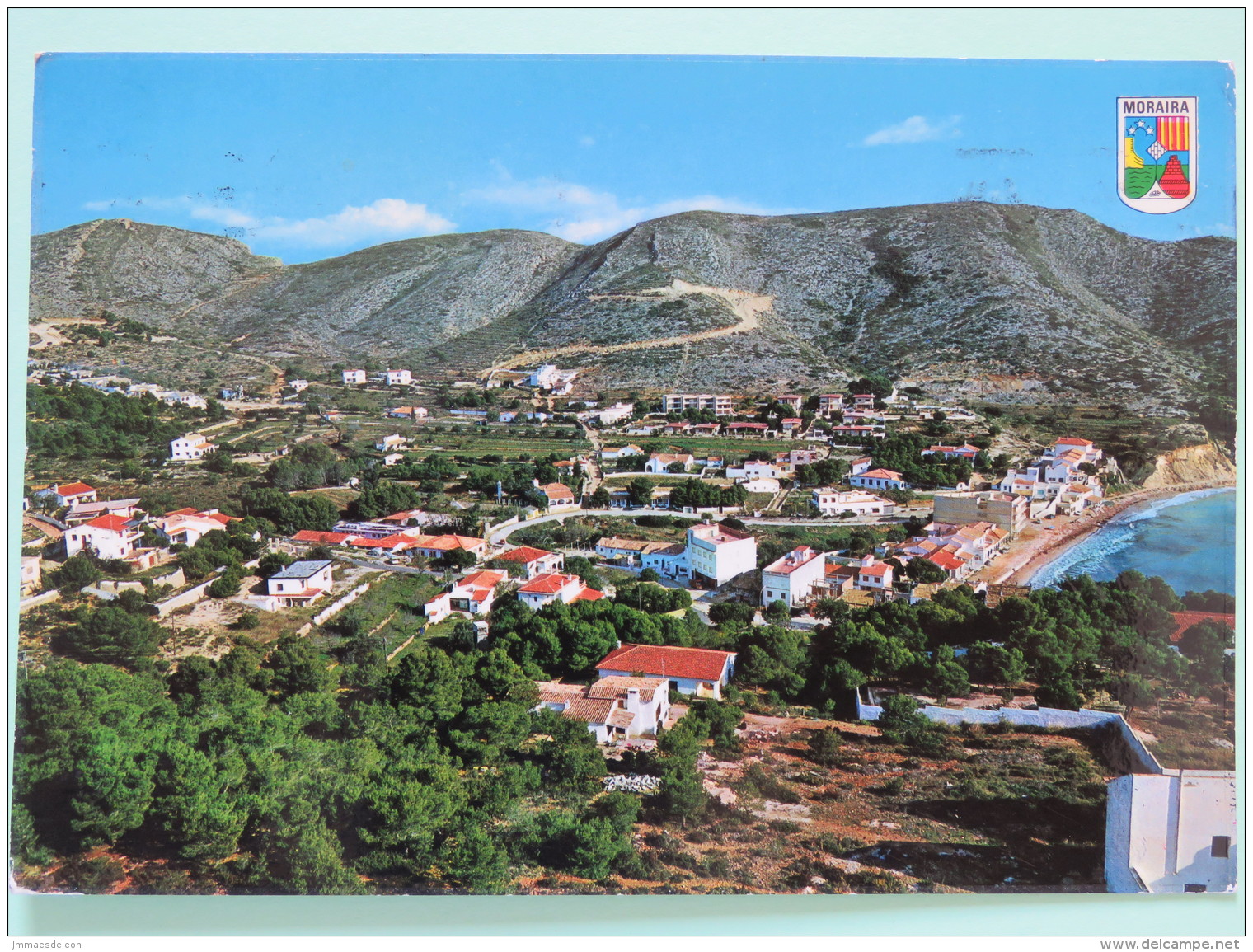 Spain 1979 Postcard ""Moraira View"" To Belgium - UPU - Lettres & Documents