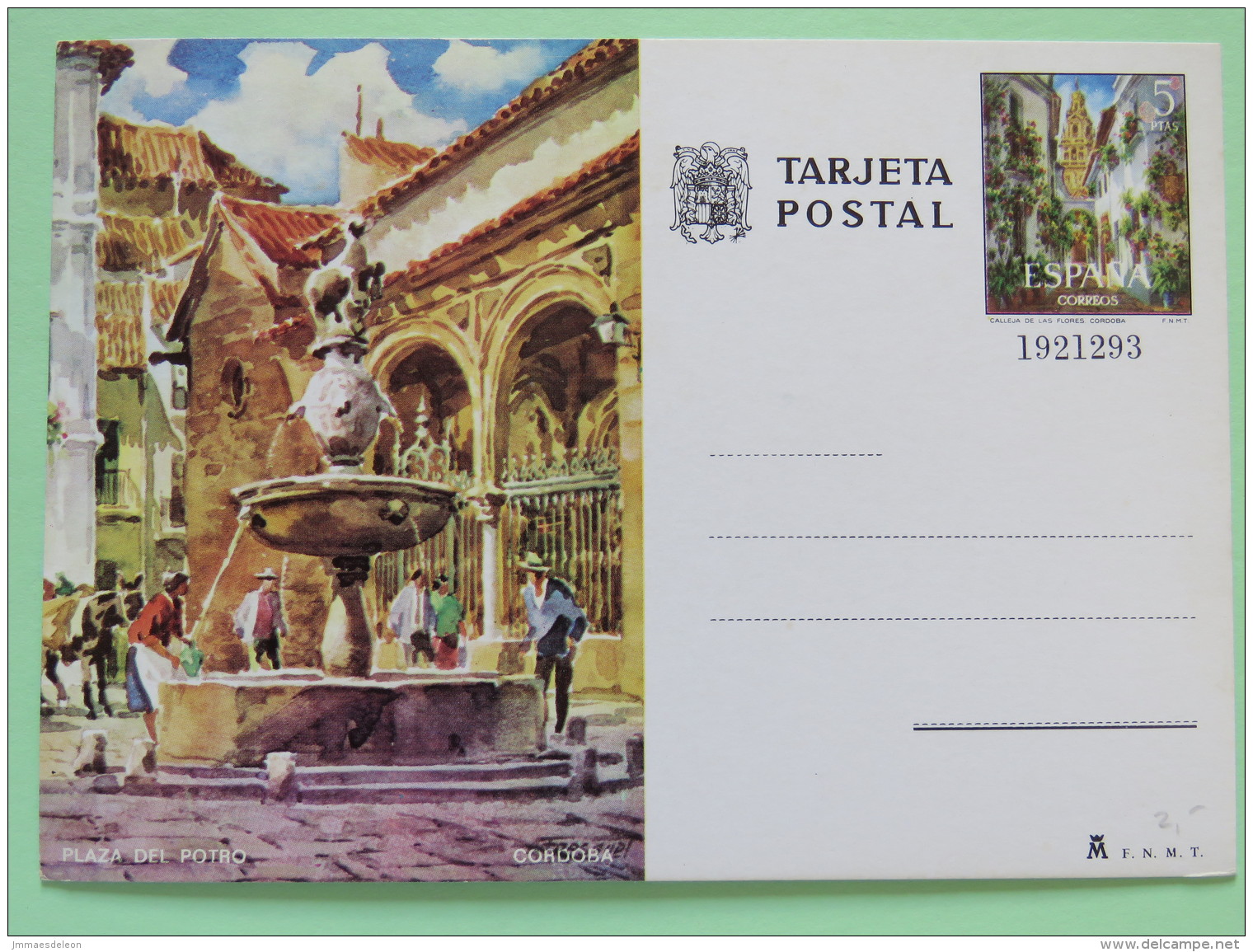 Spain 1980 Unused Stationery Postcard - Plaza Del Potro - Cordoba - Horse Statue - Lettres & Documents