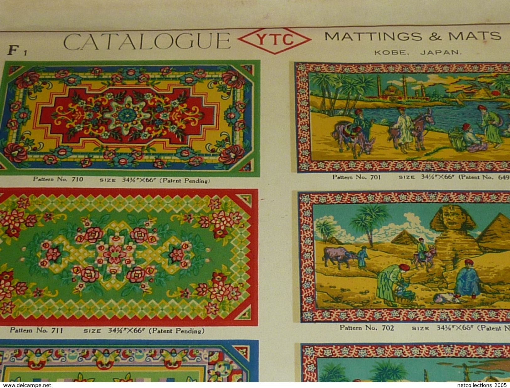 CATALOGUE OF MATTING & MATS - YTC KOBE JAPAN - CATALOGUE DE REVÊTEMENT Et NATTES - YTC KOBE LE JAPON - Home Decoration