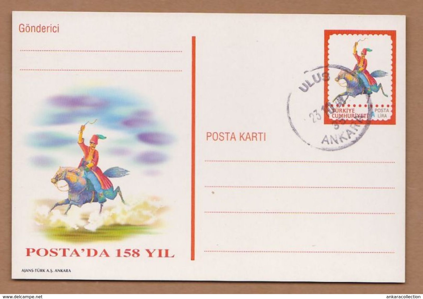 AC - TURKEY POSTAL STATIONERY - 158 YEARS IN THE POST ANKARA, 23 OCTOBER 1998 - Entiers Postaux